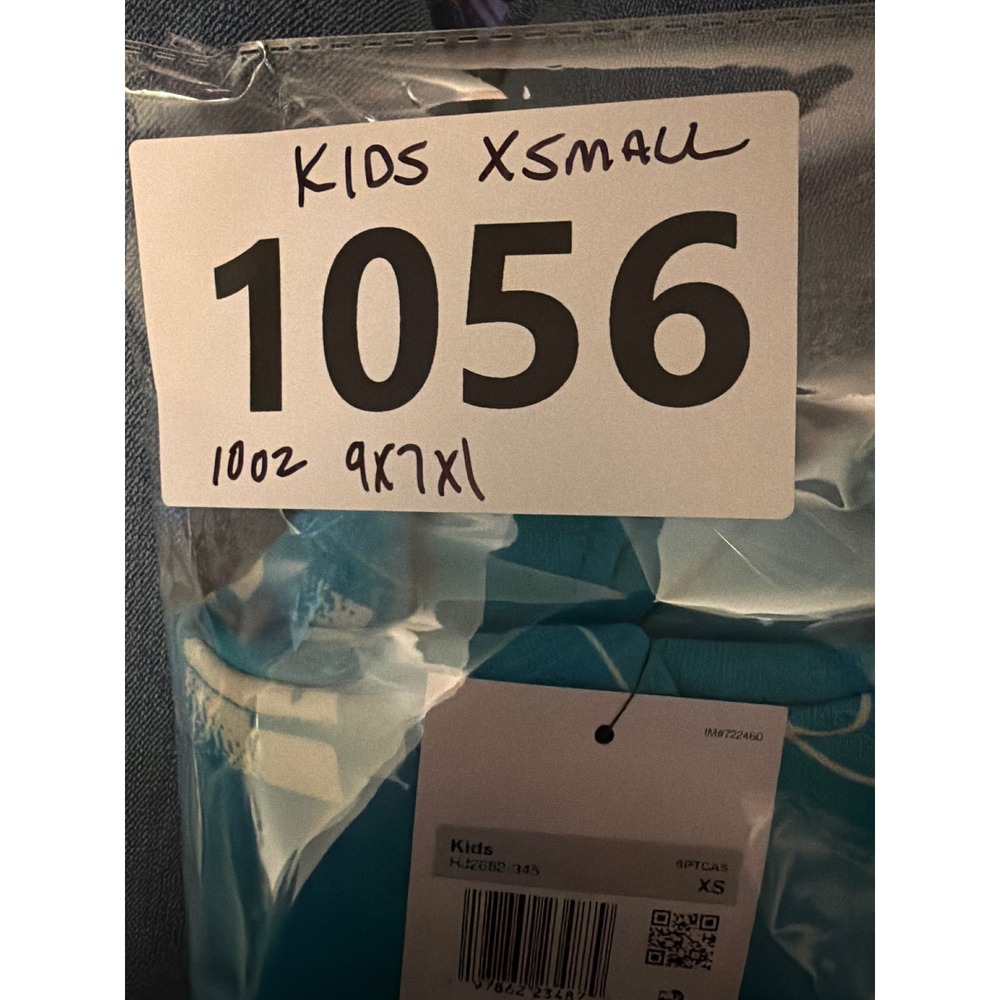 Nike Kids Turquoise All Over Logo Print Hoodie Sweatshirt Youth XS - Picture 6 of 6